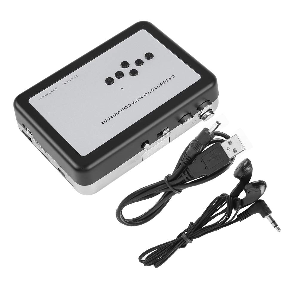 Cassette Tape to MP3 Converter - USB Flash Drive Audio Capture Device with Battery & USB Power - Digitize Old Music for Home, Car & Vintage Collections