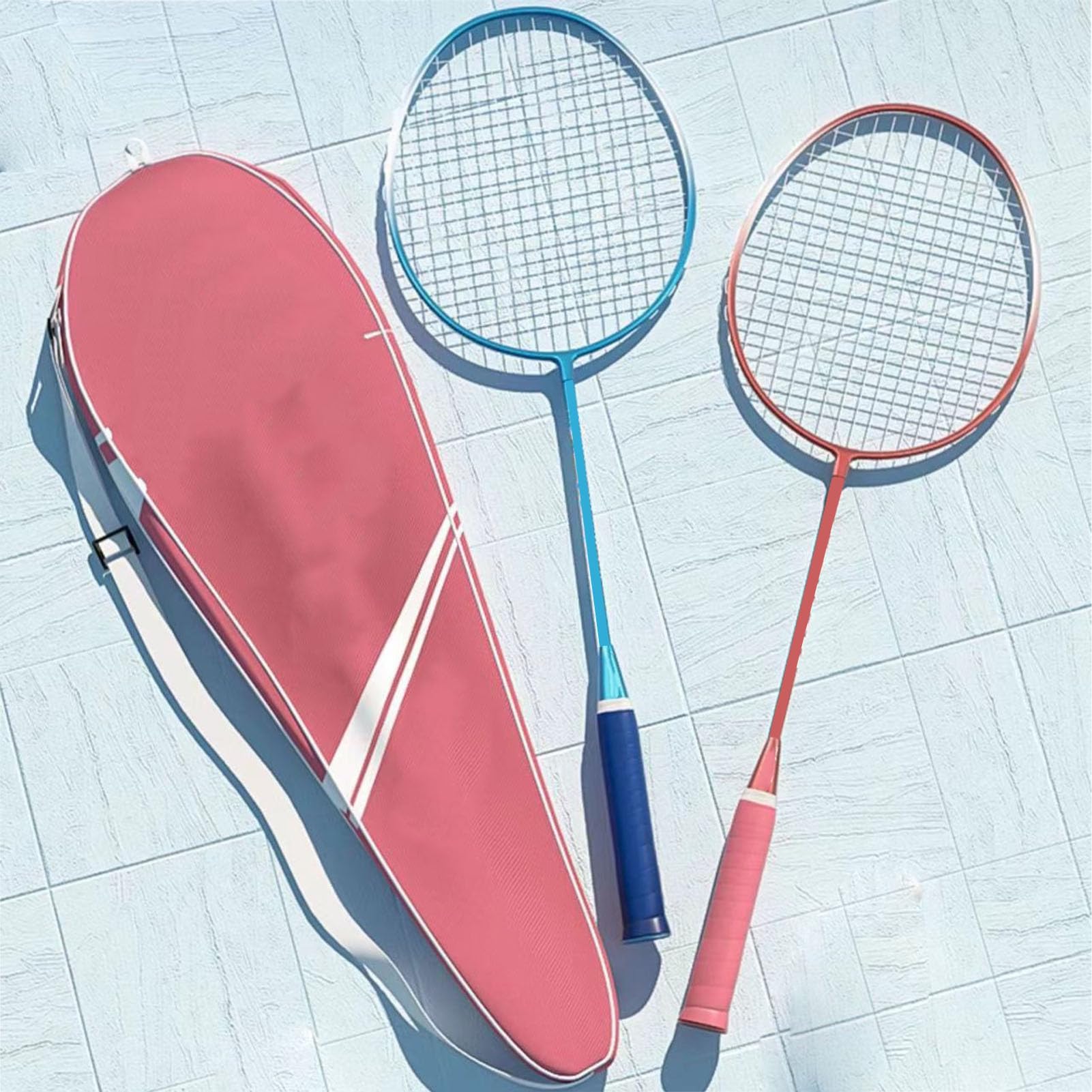 VGEBY Badminton Rackets Set - 2 Pack Lightweight Racquets with 4 Shuttlecocks & Carrying Bag for Adults & Teens - Perfect for Outdoor, Backyard, Beach, Park & Family Games