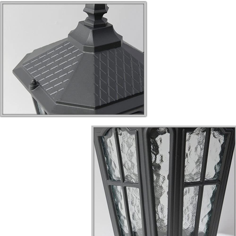 Waterproof Outdoor Post Lights - IP65 Garden Pillar Lanterns with Rainproof Glass for Courtyard, Fence, and Pathway Lighting (23x15x45cm) | Durable Landscape Lighting for Patio, Driveway, and Yard Decor