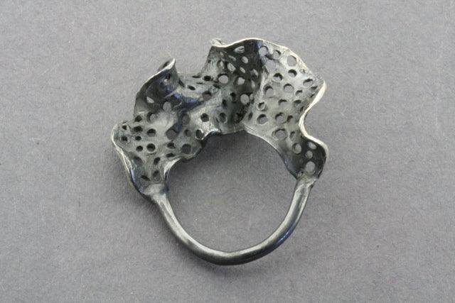 Ox Lace Frill Ring - Sterling Silver Jewelry for Women, Elegant & Dainty Accessory - Perfect for Weddings, Parties & Everyday Wear