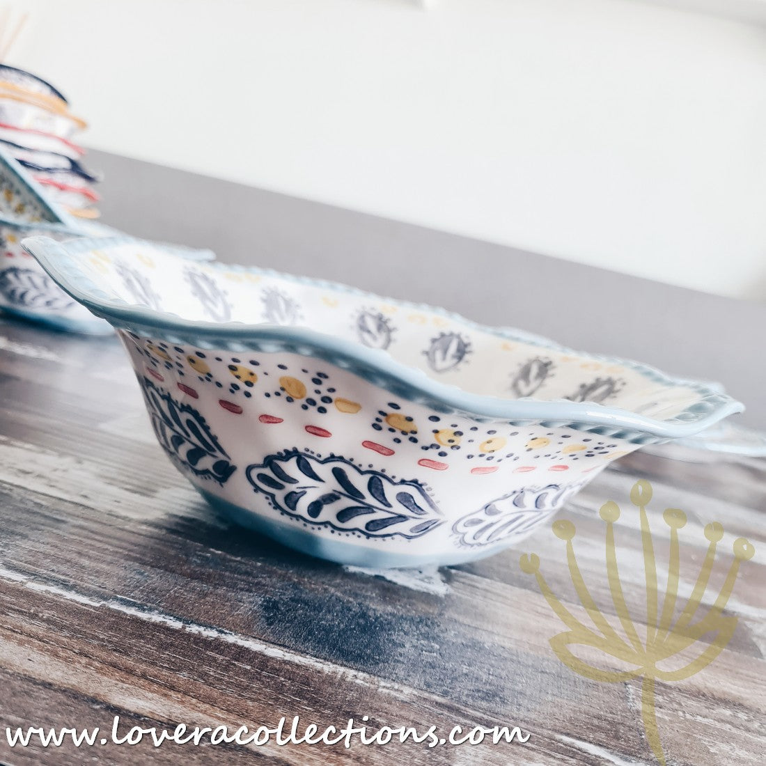 Stylish Afrocentric Light Blue Dinnerware & Serveware Set - Perfect for Family Dinners, Entertaining Guests & Cultural Celebrations