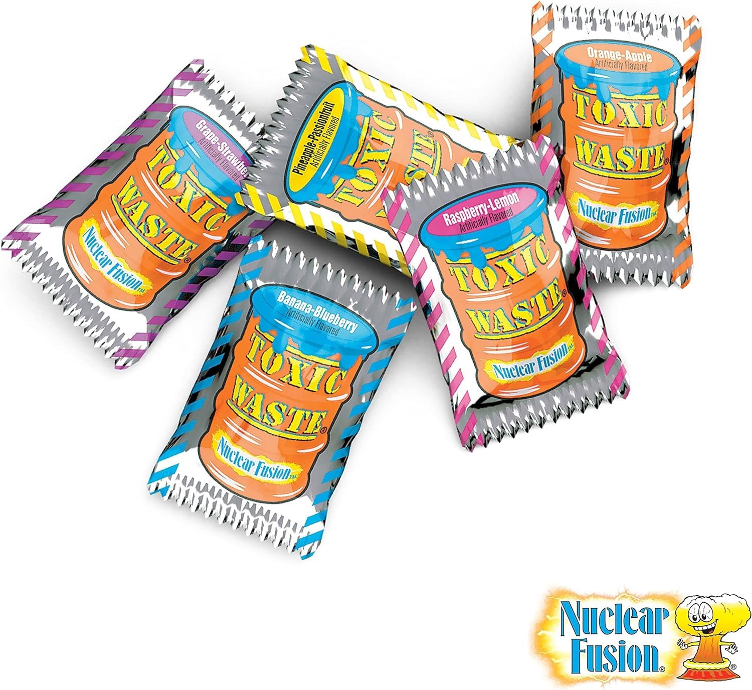 Toxic Waste Candy 5-Pack 210g - Sour Candy Assortment | Extreme Sour Flavors | Original USA Made - Perfect for Parties, Gifts & Prank Challenges