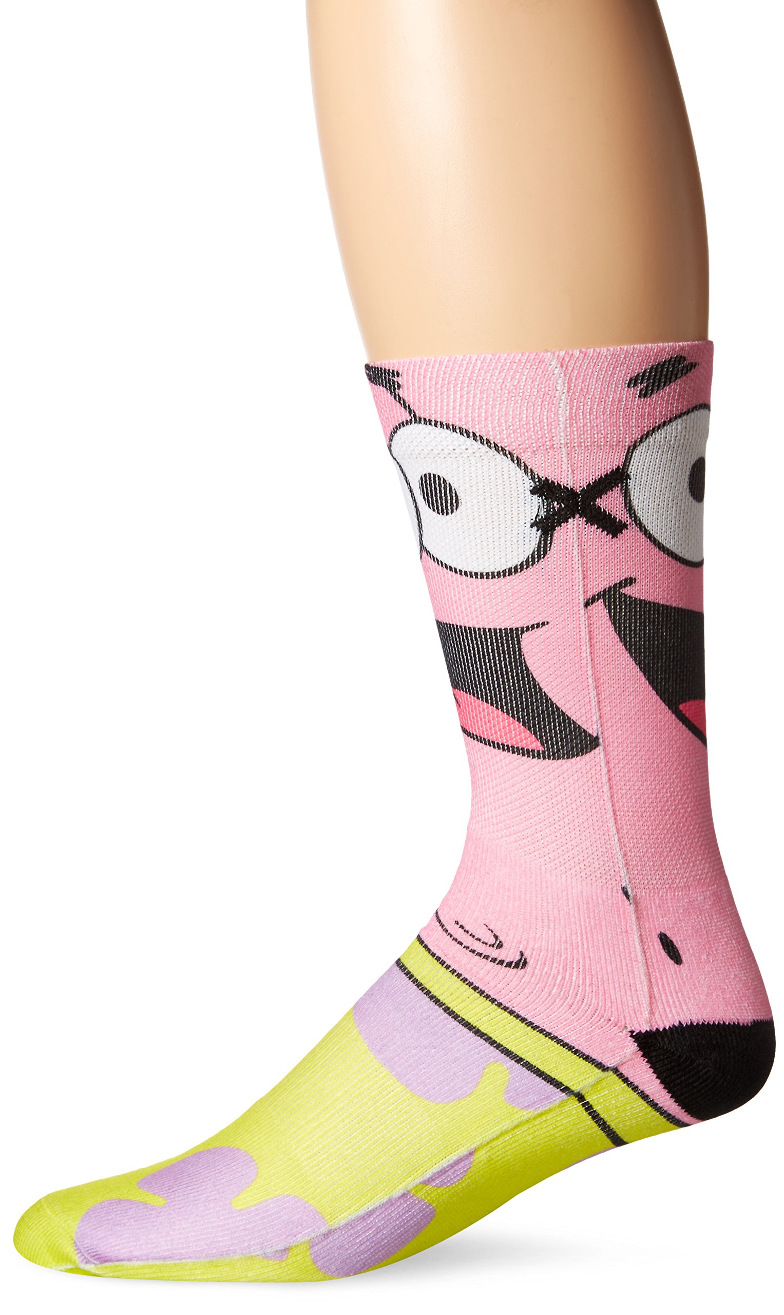 Odd Sox Men's Spongebob and Patrick Socks - Fun Cartoon Character Crew Socks for Men - Perfect Gift for Fans, Comfortable & Breathable - Great for Casual Wear, Cosplay, and Gag Gifts