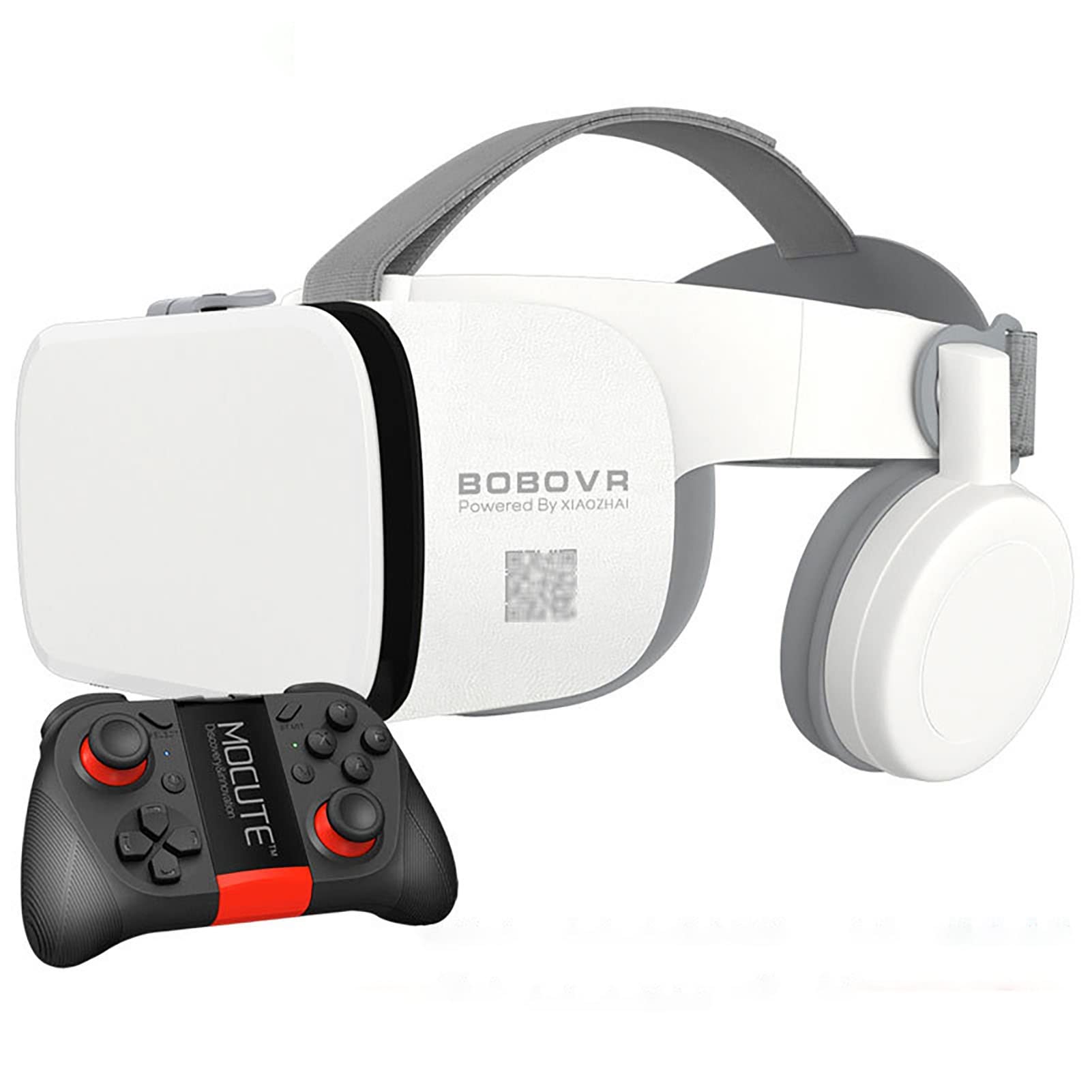 3D VR Headset for Movies & Games - Bluetooth Virtual Reality Glasses Compatible with iPhone/Android Phones (4.7