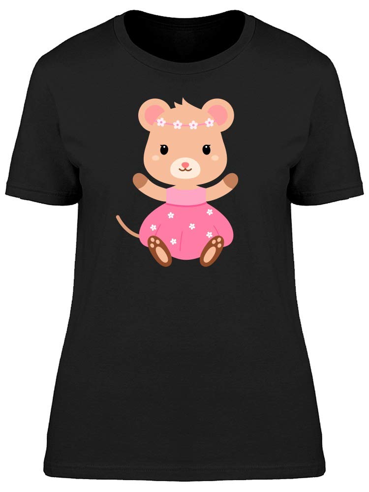 Cute Mouse Girl Cartoon T-Shirt for Women - Casual Graphic Tee for Everyday Wear, Street Style & Anime Fashion
