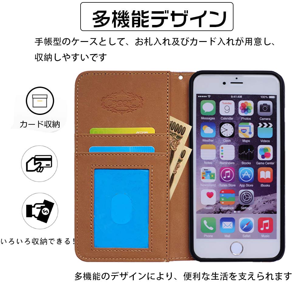 Premium White & Black Cute Cats Leather Flip Wallet Case for iPhone 12/12 Pro - Card Slot Holder & Kickstand | Perfect for Work, Travel & Everyday Use