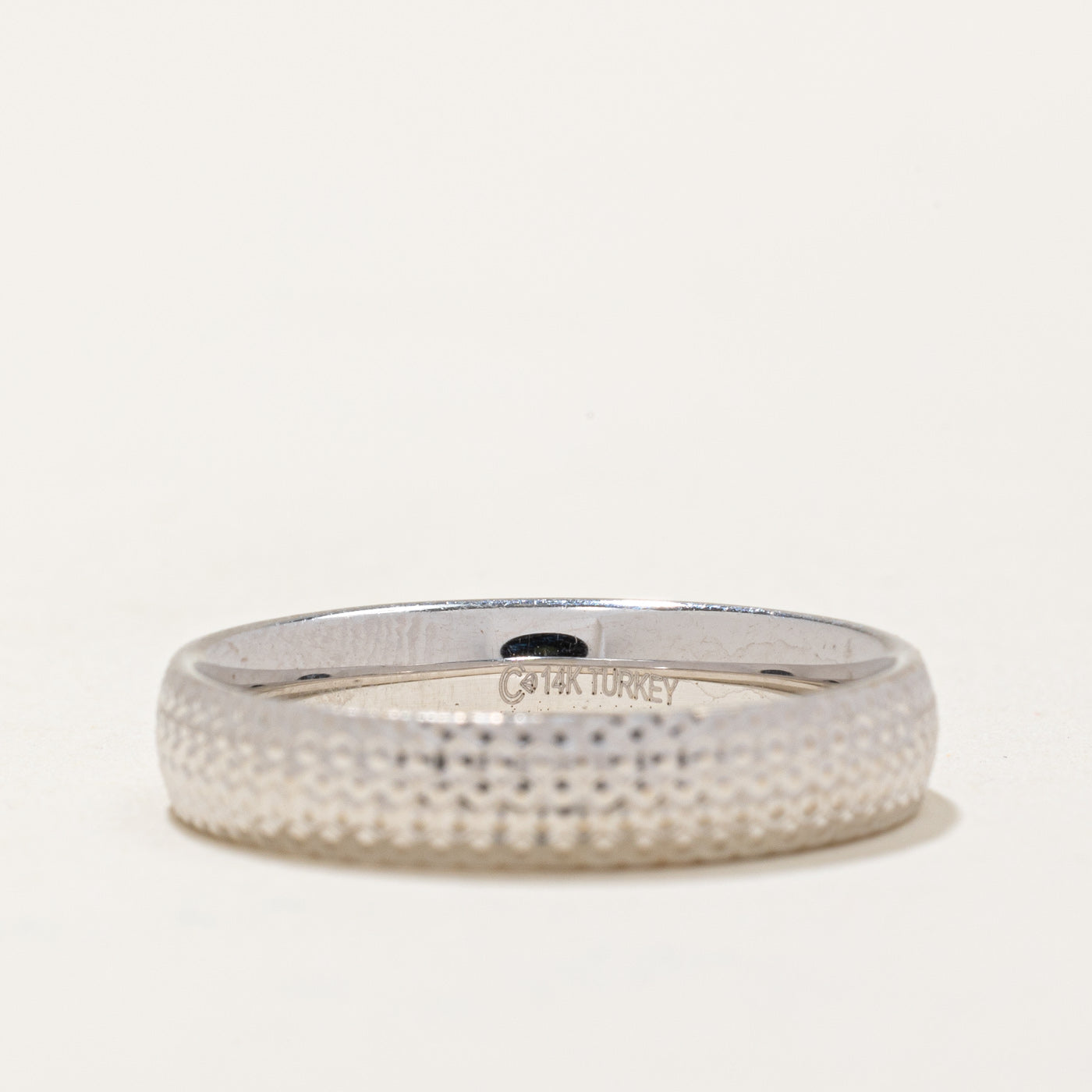 14K White Gold Wedding Band Ring for Women - Size 6.75 - Perfect for Engagement, Anniversary & Everyday Wear