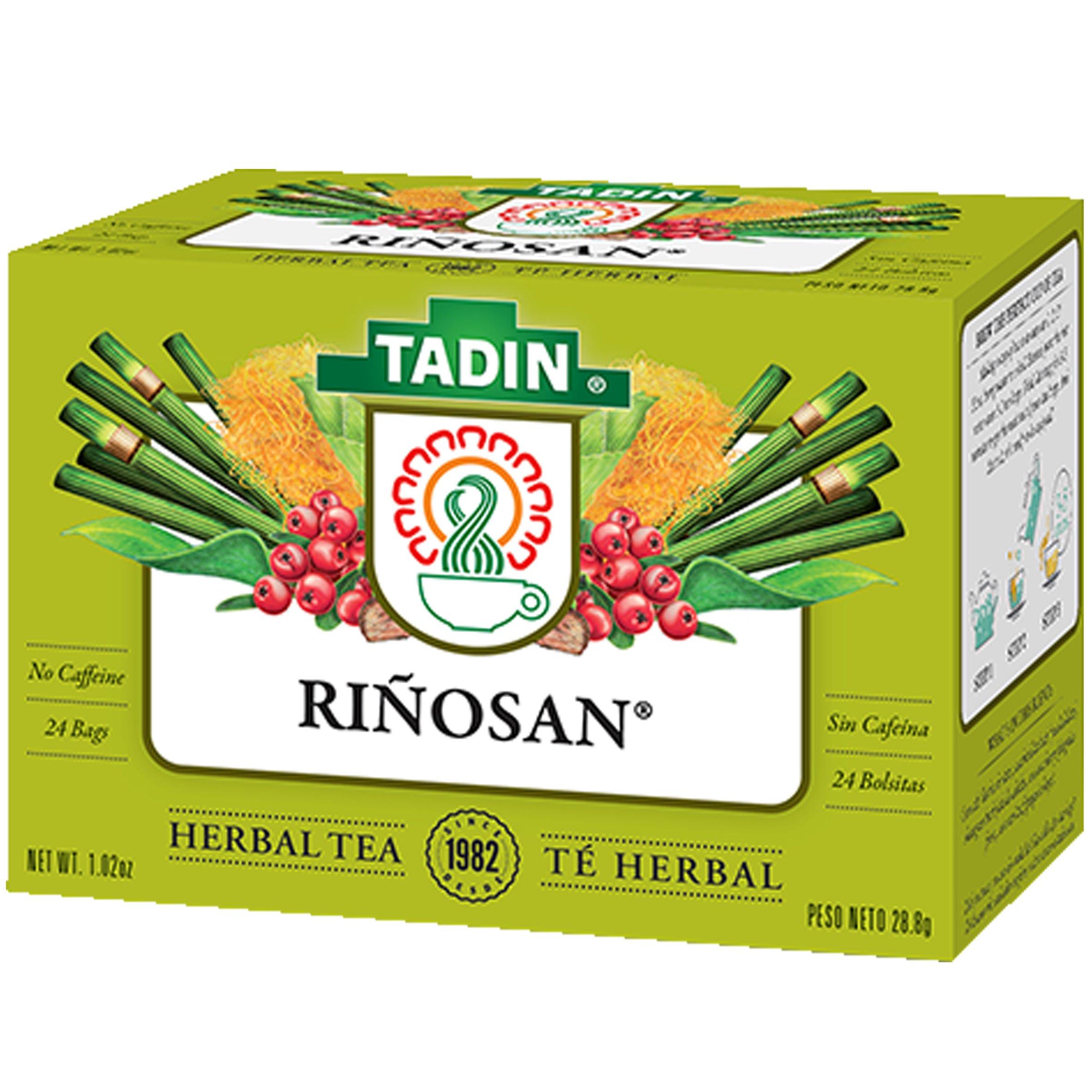 Tadin Té De Riñosan Kidney Support Herbal Tea - 24 Tea Bags | Natural Detox & Urinary Health | Perfect for Daily Wellness & Cleansing Routine