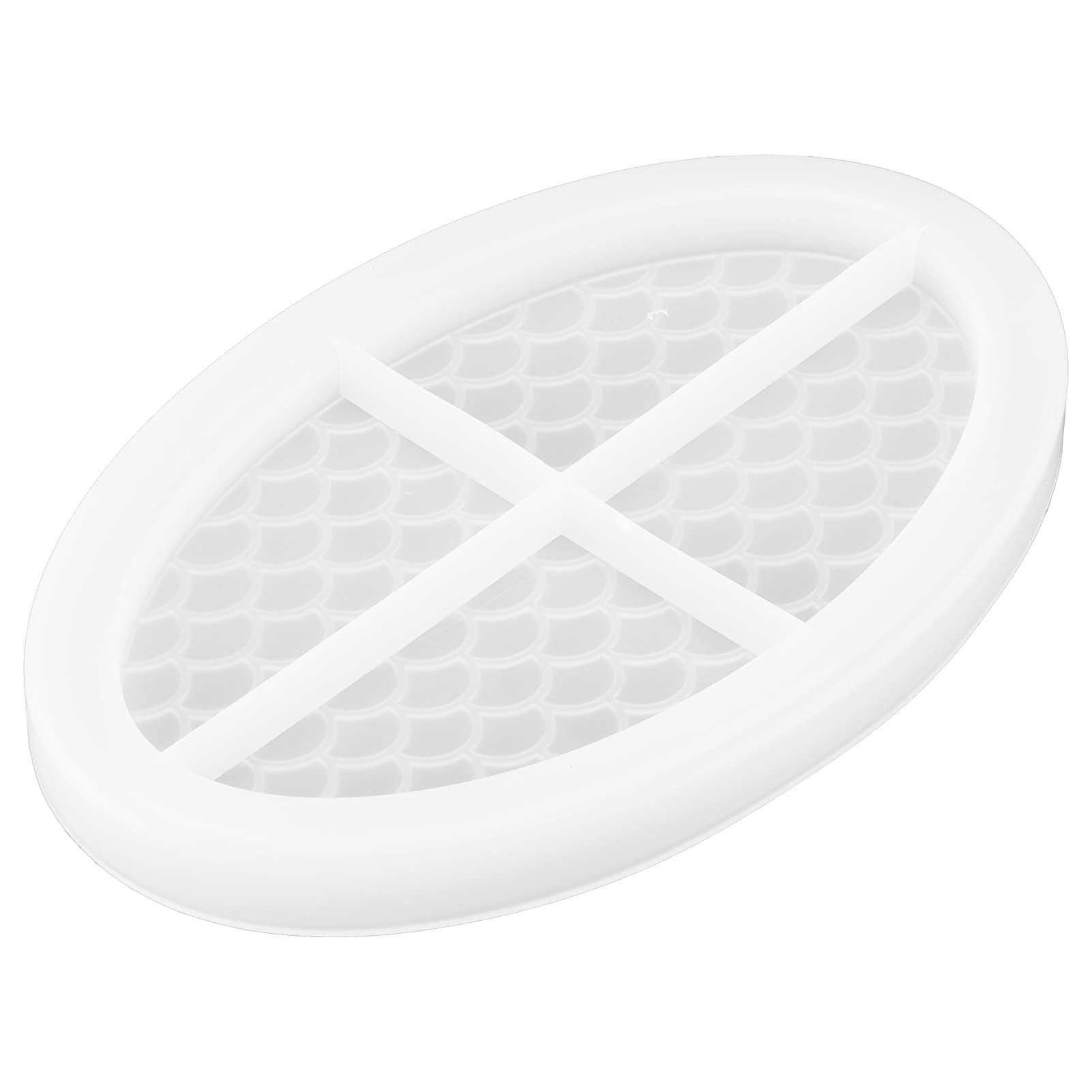 Premium Silicone Mold - Durable & Lightweight DIY Fruit Tray Mold for Women & Girls | Oval Fish Scale Design | Perfect for DIY Storage Boxes, Gift Making & Home Decor