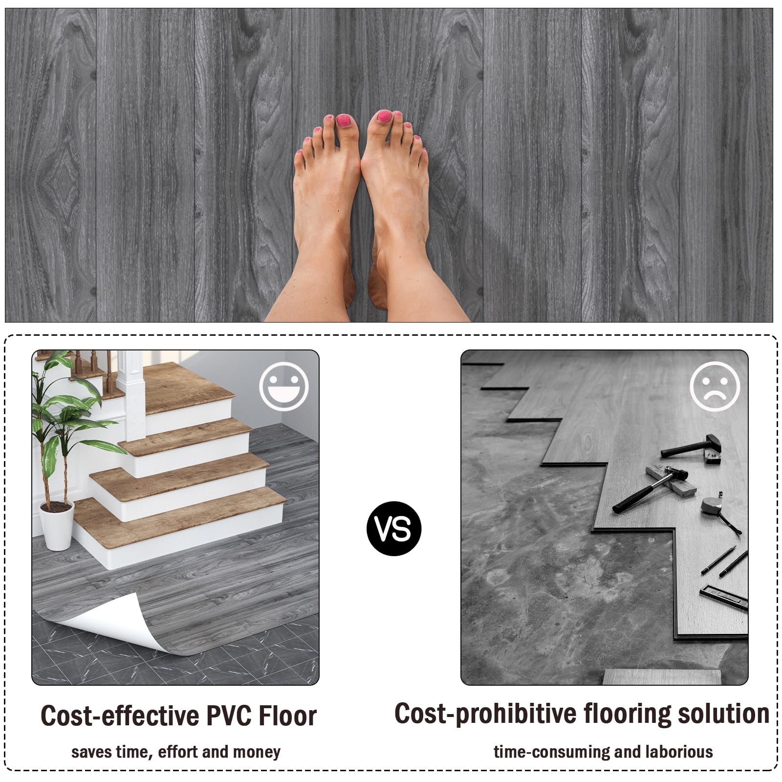Oxdigi Self Adhesive Vinyl Flooring Roll 24