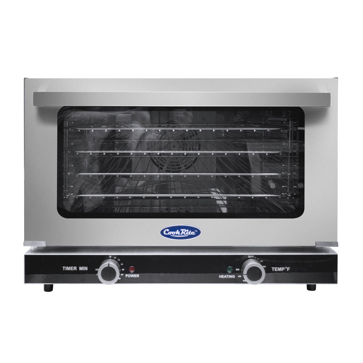 COOKRITE CRCC-50 Commercial Medium Electric Convection Oven - 1/2 Shelves Stainless Steel Countertop Oven for Restaurants, Bakeries & Home Kitchens - Perfect for Baking, Roasting & Toasting Breads, Pastries & More