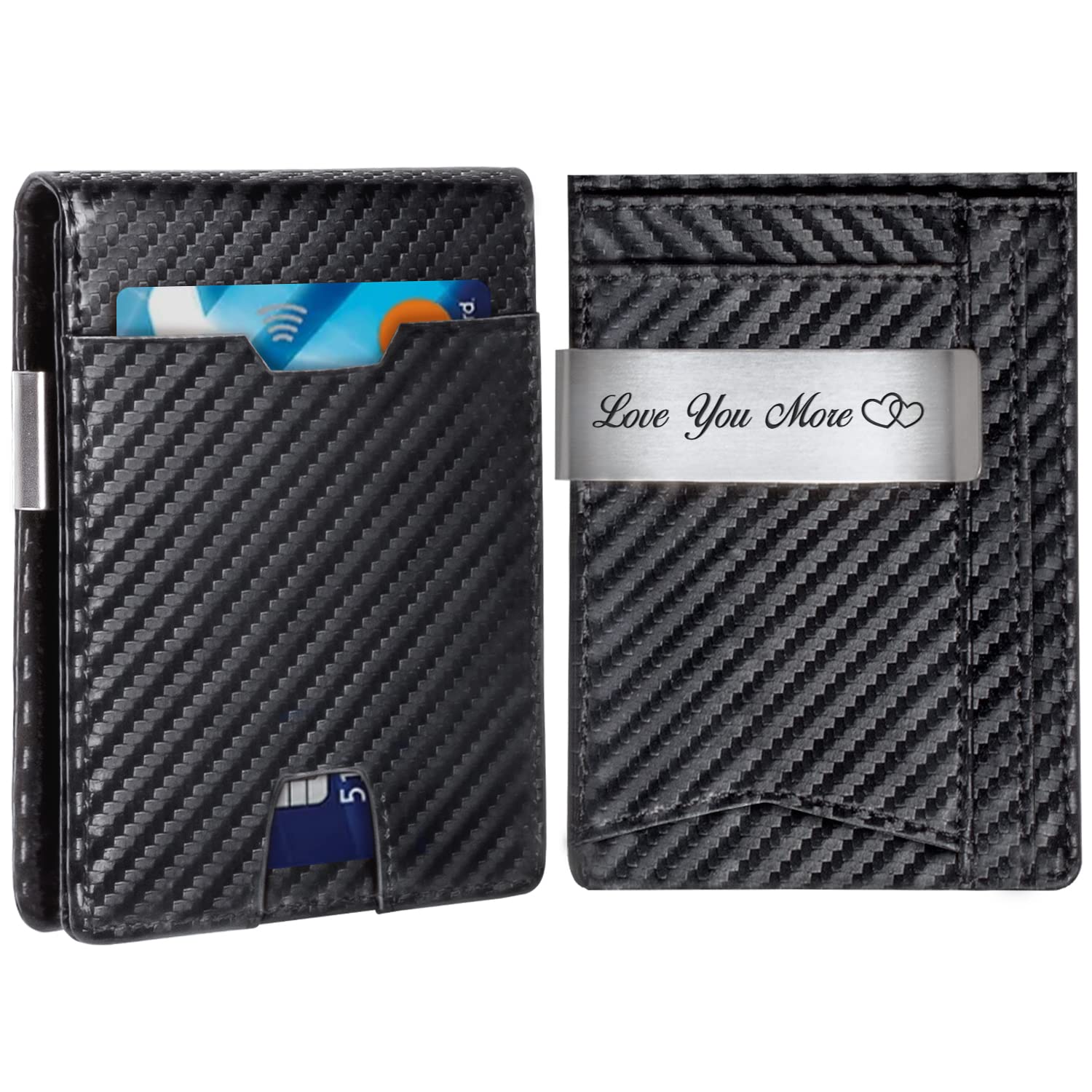 Personalized Leather Wallet for Men - RFID Blocking Bifold Gift for Husband/Boyfriend - Perfect for Birthdays & Anniversaries