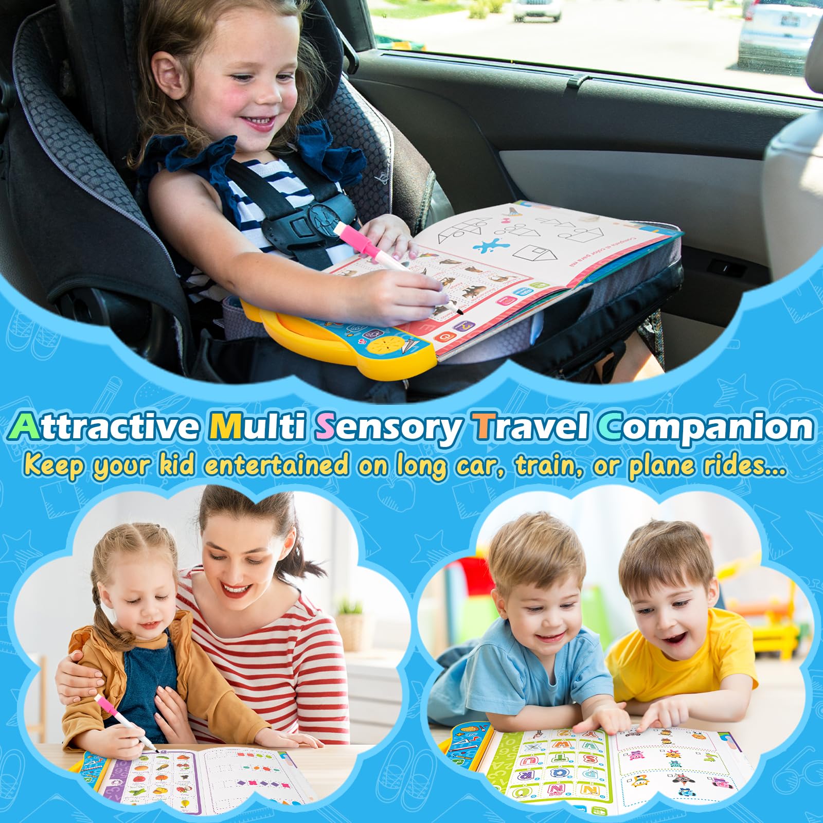 Montessori Baby Books & Sensory Toys - Bilingual English/Spanish for 1-3 Year Olds | Perfect Learning Gift for Toddlers' Birthday