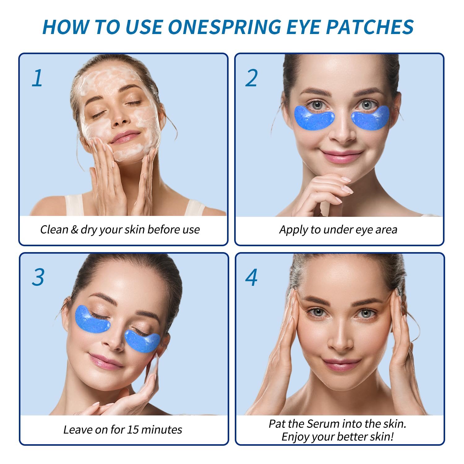 24 Pairs Collagen Eye Gel Pads for Puffy Eyes, Dark Circles & Wrinkles - Soothing Under Eye Mask Patches for Face Care - Perfect for Morning Routine, Travel & Night Skincare