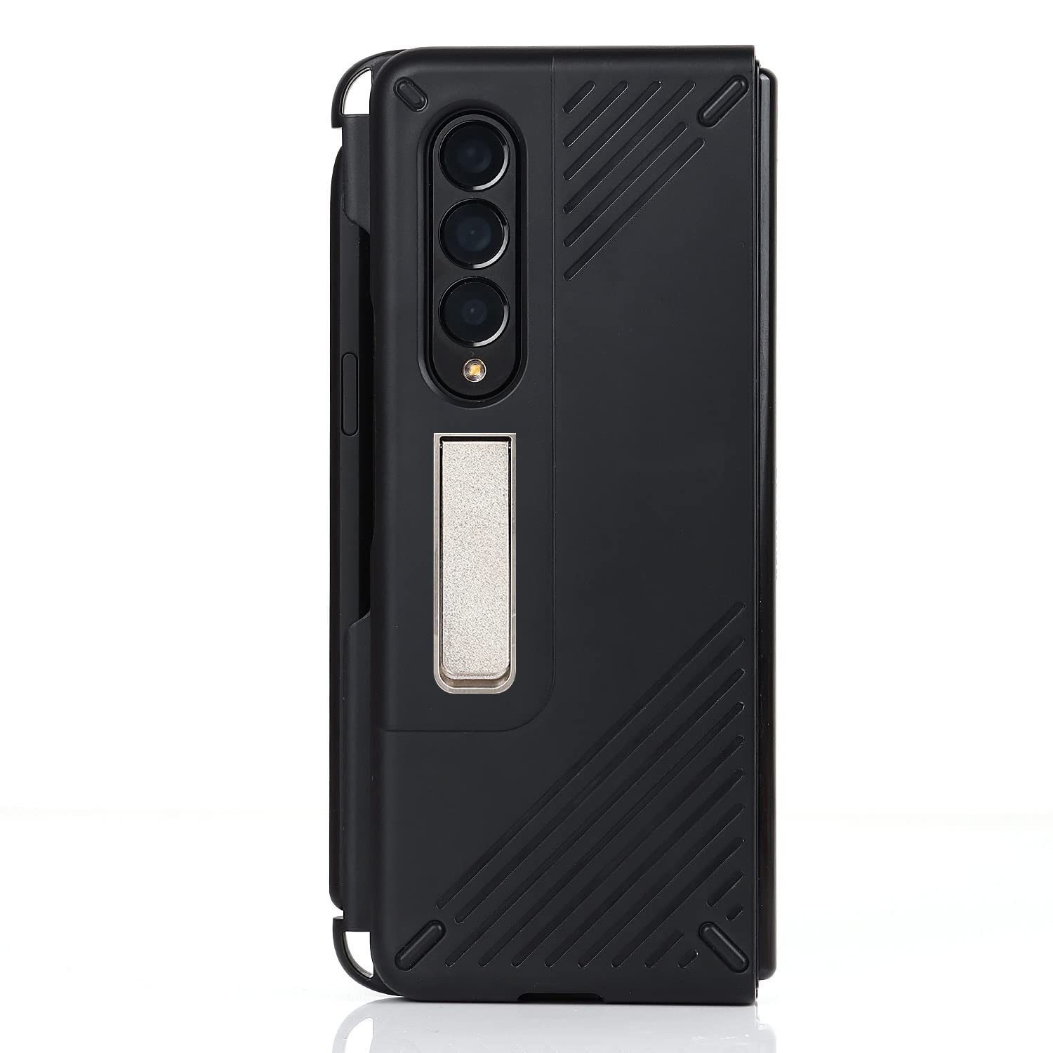Samsung Galaxy Z Fold 3 Case with S Pen Holder & Kickstand - Black for Work & Travel