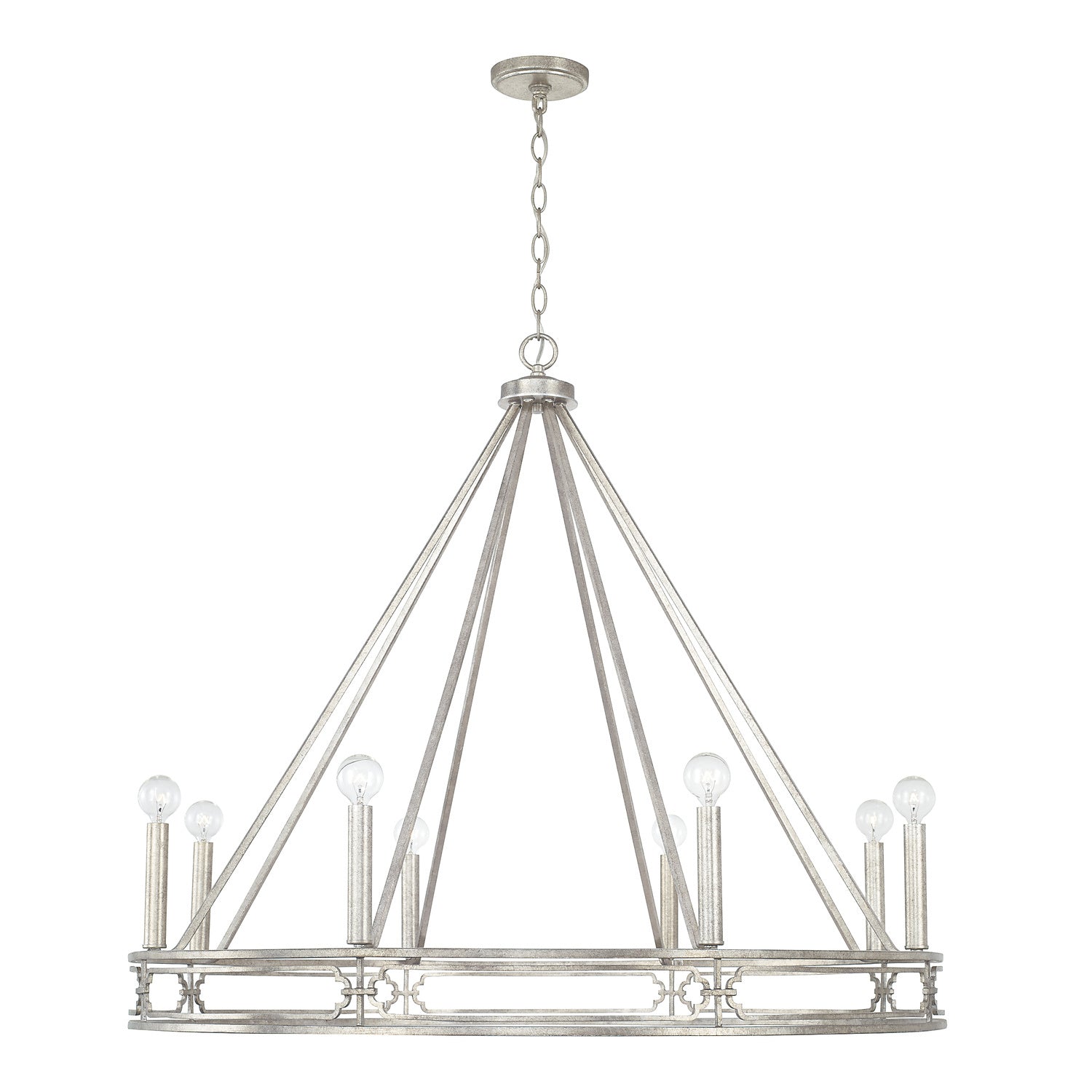 Elegant Capital Lighting Eight Light Chandelier - Modern Crystal Ceiling Fixture for Dining Room, Living Room & Bedroom Lighting