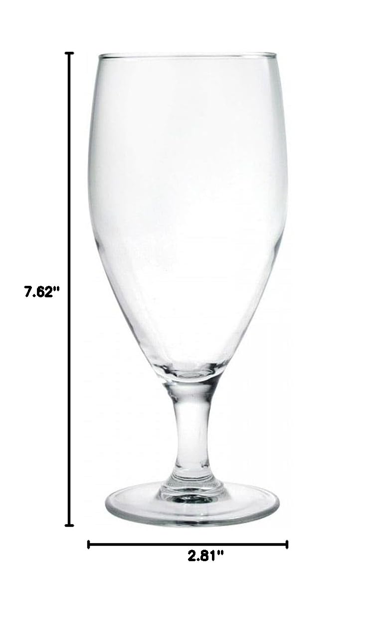Arcoroc Cardinal Excalibur 16 oz Iced Tea Glass Set - Durable & Shatterproof for Restaurants, Bars, and Home Entertaining - Perfect for Iced Tea, Lemonade, and Cold Beverages