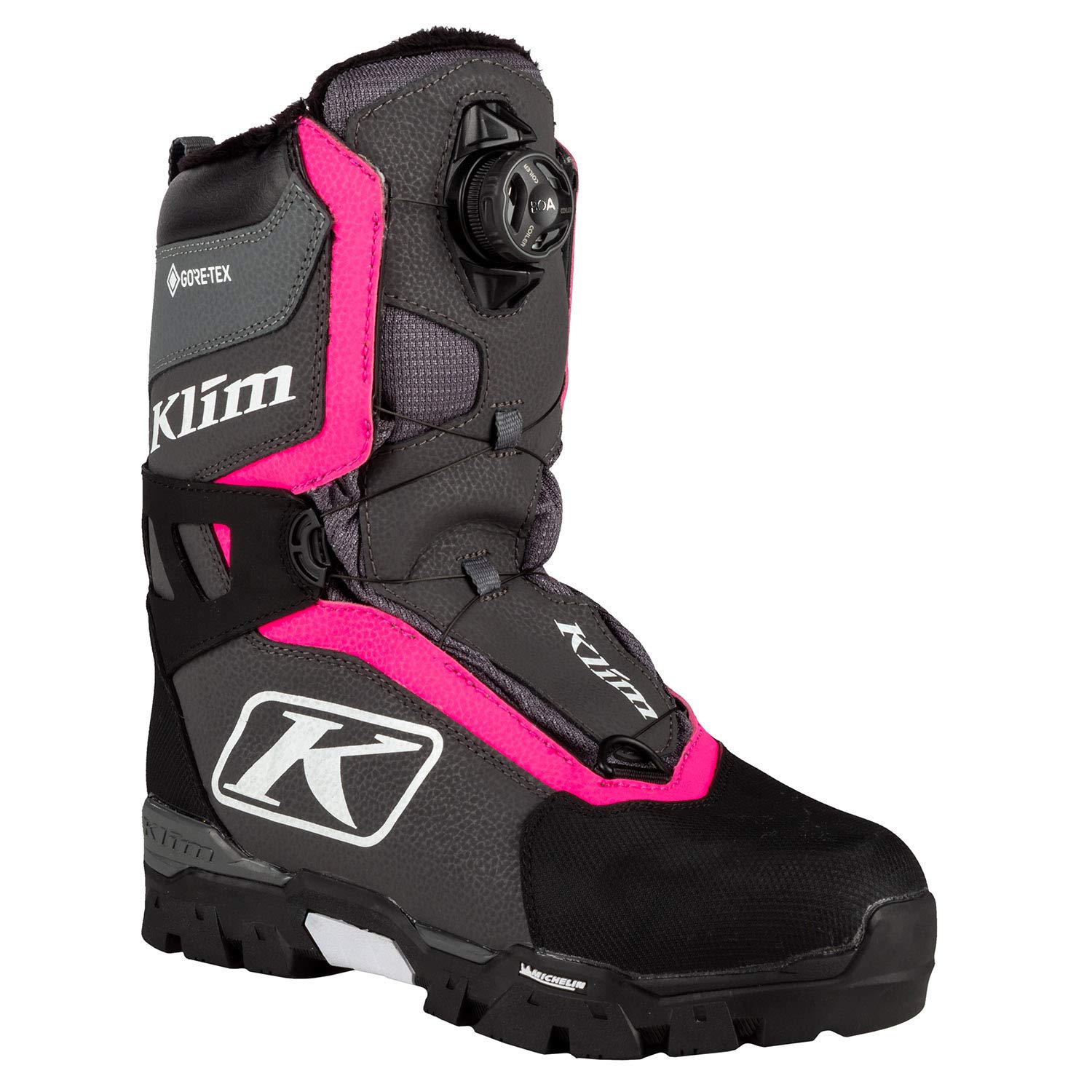 KLIM Aurora GTX BOA Boot 11 - Waterproof Hiking Boots for Women, Lightweight & Durable Outdoor Shoes - Perfect for Trail Running, Mountain Climbing & Winter Adventures (Knockout Pink)