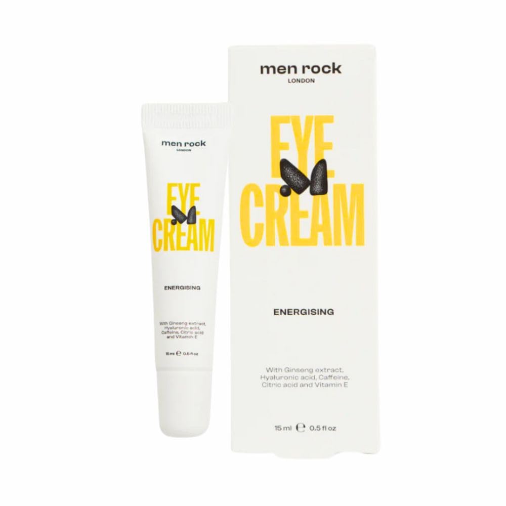 Best Men's Rock Eye Cream - 0.5 oz Anti-Aging & Dark Circle Treatment for Men - Perfect for Morning & Night Skincare Routine