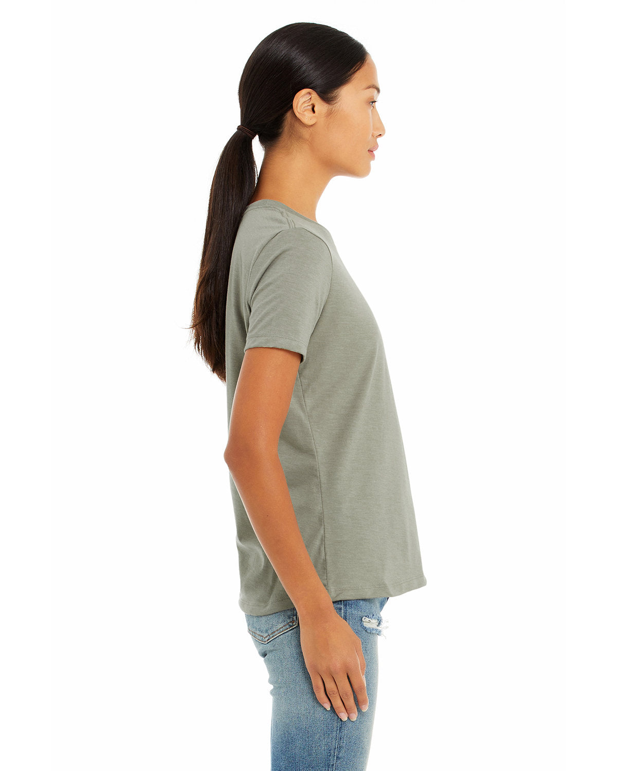 Bella + Canvas 6400CVC Women's Relaxed Heather Short Sleeve T-Shirt - Soft CVC Blend for Everyday Comfort, Casual Wear & Layering