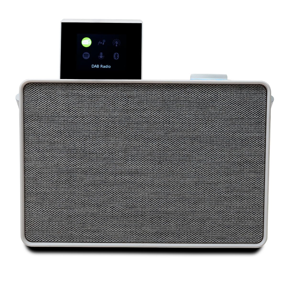 Pure Evoke Play Portable DAB+/FM Radio with Bluetooth, Internet Radio & Spotify Connect - Foldable Color Display for Indoor & Outdoor Use - Perfect for Home, Office, Travel & Camping - Cotton White
