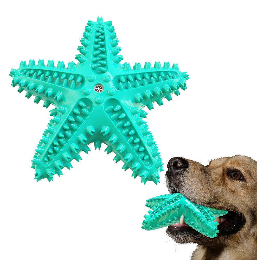 IDOLPET Squeaky Dog Chew Toys - Floating Water Starfish Toy for Small & Medium Dogs | Natural Teeth Cleaning & Dental Care | Bath Time, Pool Play & Interactive Fun