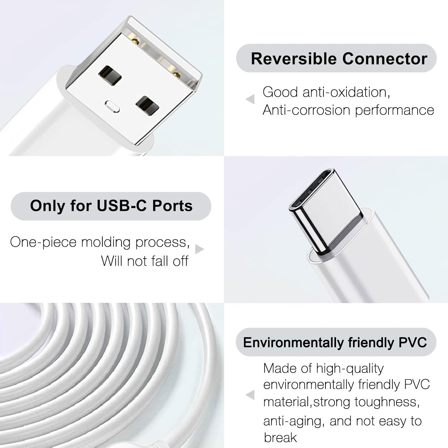 2024 AirPods 4 Wall Charger - Fast Charging Compatible with AirPods Pro 2 (2nd Gen), AirPods Max 2, Apple TV Remote 3rd 4K - USB A to USB C Charger Cable for iPhone 16/15, CarPlay - Perfect for Home, Office & Travel Charging