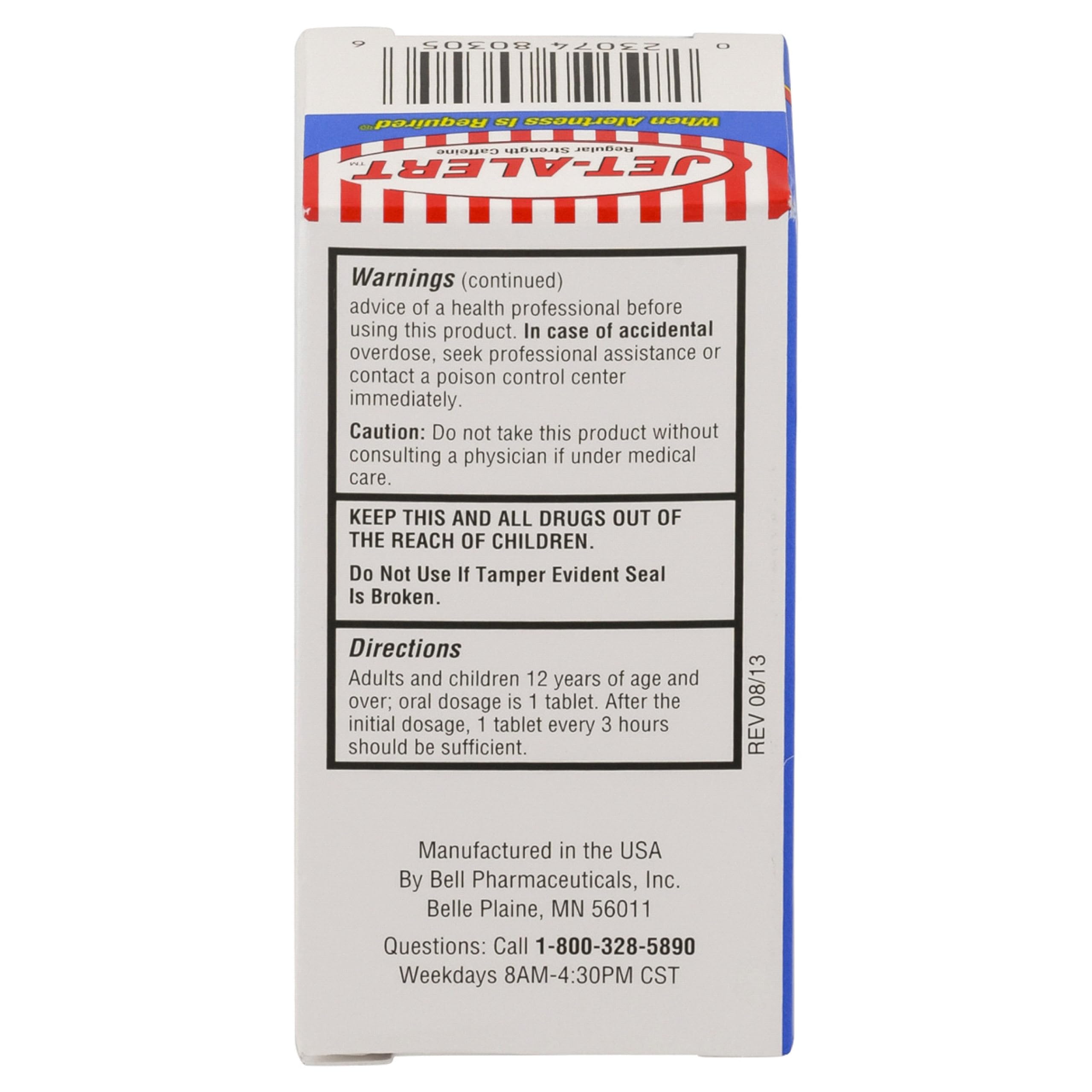 Jet Alert Regular Strength 100mg Caffeine Tablets - 120 Count Bottle (Case of 36) | Stay Alert & Focused for Work, Study & Long Drives