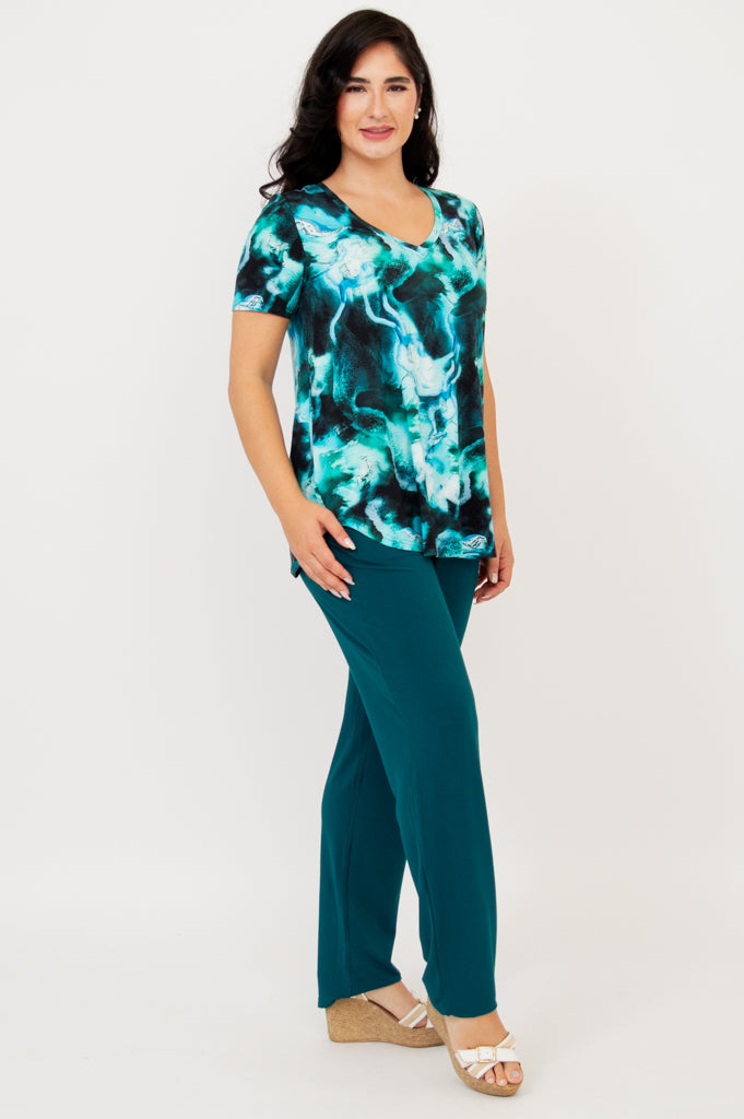 Jackie Short Sleeve Top - Soft Bamboo Fabric, Breathable & Comfortable - Perfect for Summer Outfits, Casual Wear & Beach Vacations