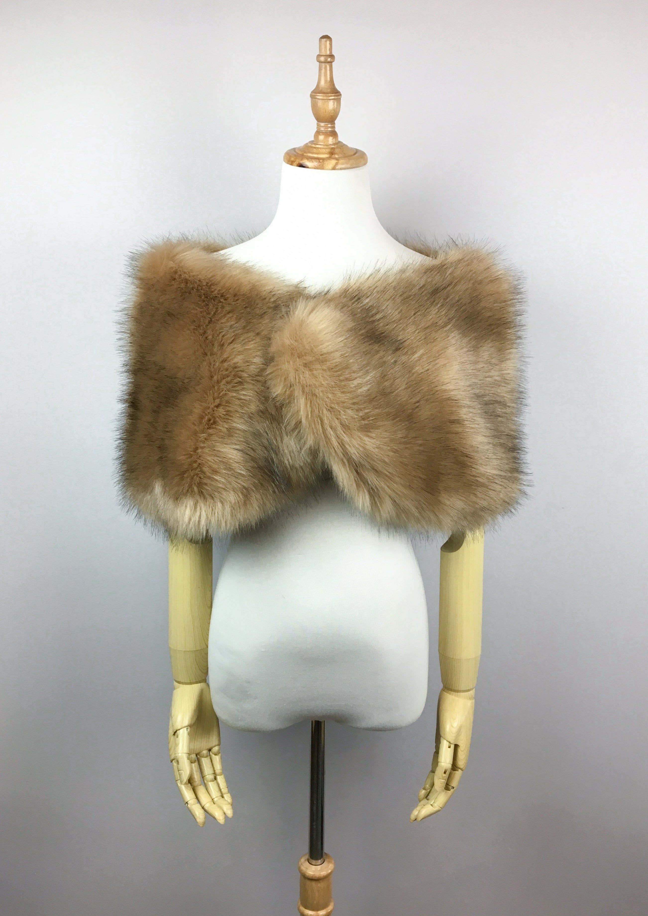 Luxury Brown Fur Wrap Shawl - Serena Brw03 | Soft & Warm Winter Accessory for Women | Perfect for Parties, Weddings & Cold Weather Fashion