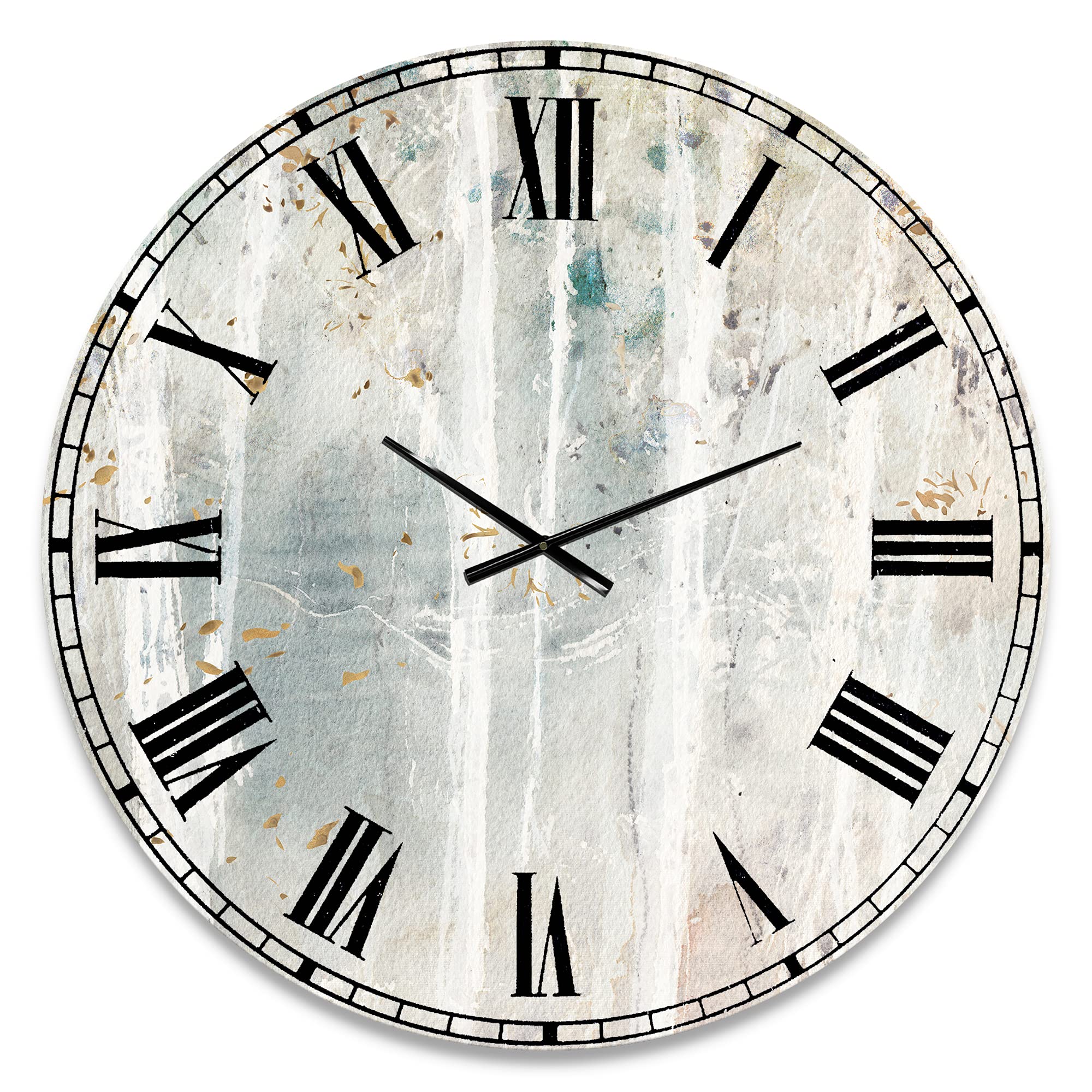 DesignQ 'A Woodland Walk into The Forest VI' Traditional Wall Clock - Silent Non-Ticking Battery Operated Clock for Home, Bedroom, Bathroom, Office & Living Room Decor - Perfect Rustic Home Décor for Nature Lovers & Cozy Spaces