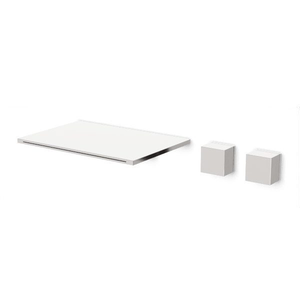 Milan Square 3-Hole Wall Mounted Waterfall Bathtub Faucet - Modern Bathroom Fixture for Spa-Like Relaxation