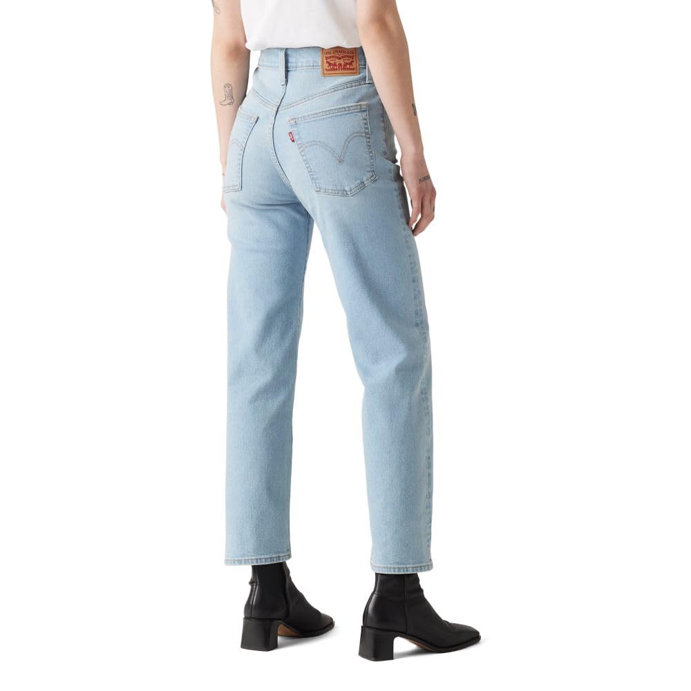 Levi's Women's Ribcage Straight Ankle Jeans - High Waist Slim Fit Denim Pants for Casual Wear & Everyday Outfits