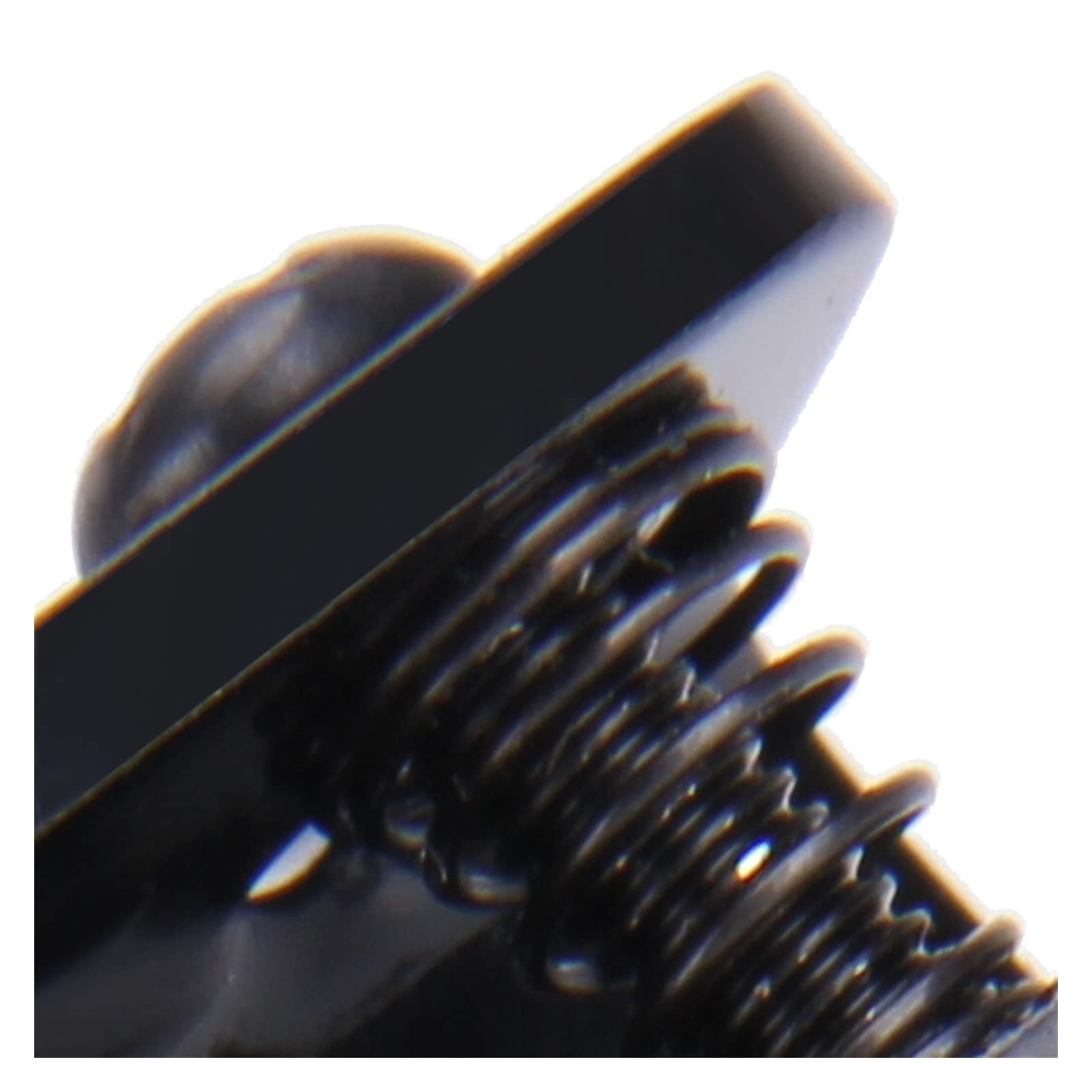6-Saddle Hardtail Bridge Top Load Guitar Tailpiece - Electric Guitar Accessory Metal Fixed Bridge for Strat/Tele Style Guitars (Black) - Perfect for Rock, Blues & Studio Recording