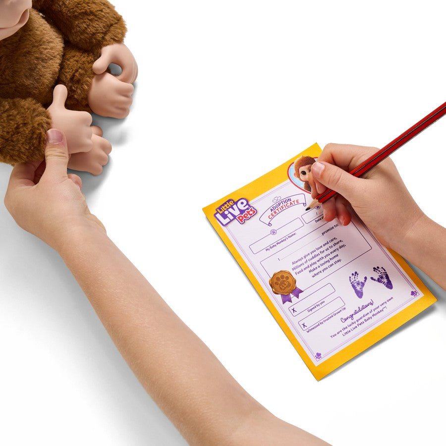 Little Live Pets My Baby Monkey Plush - Interactive Cuddly Toy with Realistic Sounds & Movements - Perfect Gift for Kids Ages 5+ (Ideal for Playtime, Cuddling & Imaginative Play)