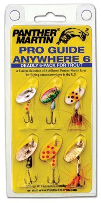 Panther Martin Pro Guide Anywhere 6 Pack Inline Spinners - Premium Fishing Lures for Trout, Bass & Salmon - Perfect for Freshwater & Saltwater Fishing Trips