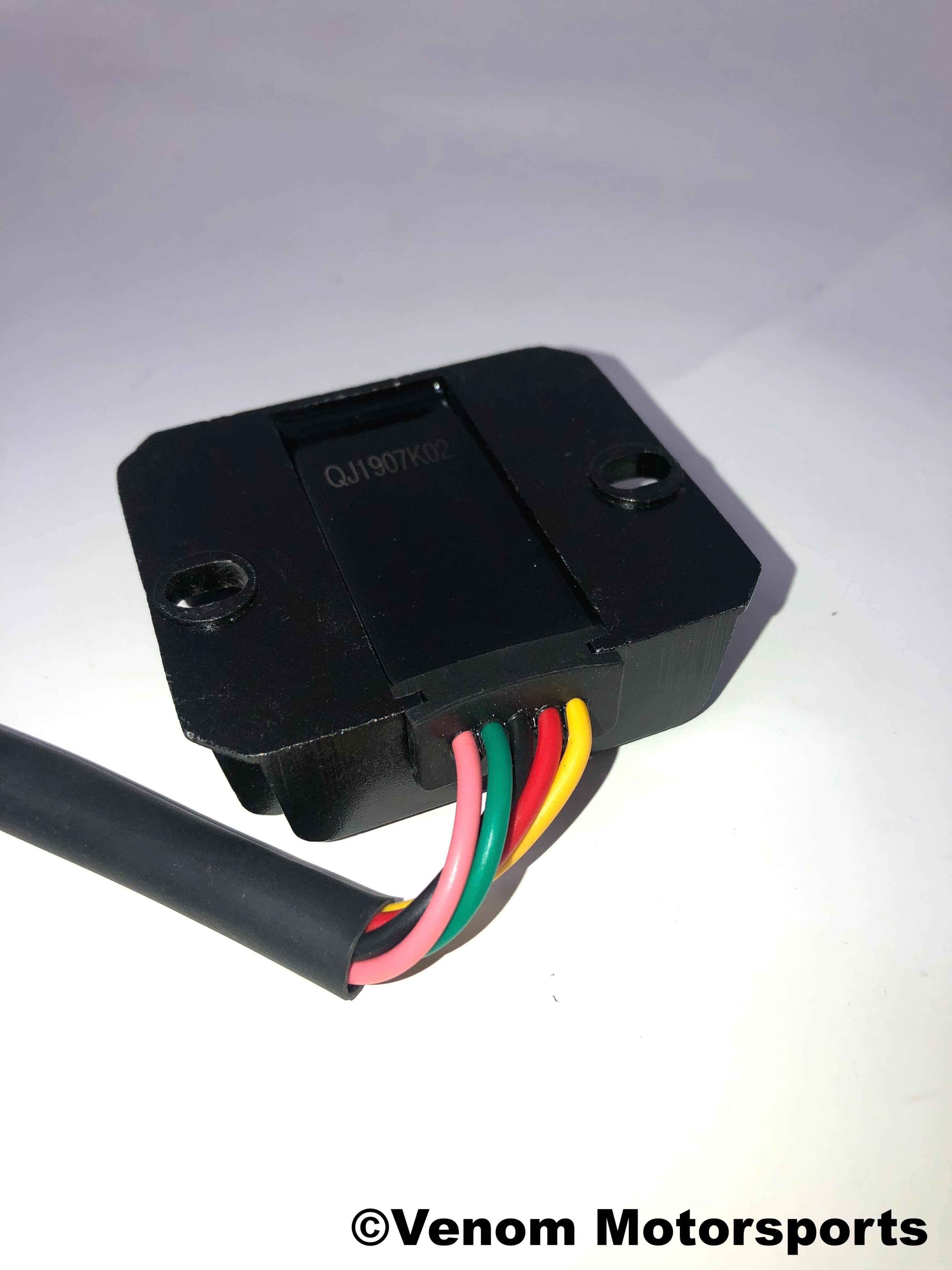 Venom 50cc Fatboy Voltage Regulator Replacement - Compatible with ATVs, Dirt Bikes & Scooters - Ensures Stable Power Supply for Off-Road Adventures