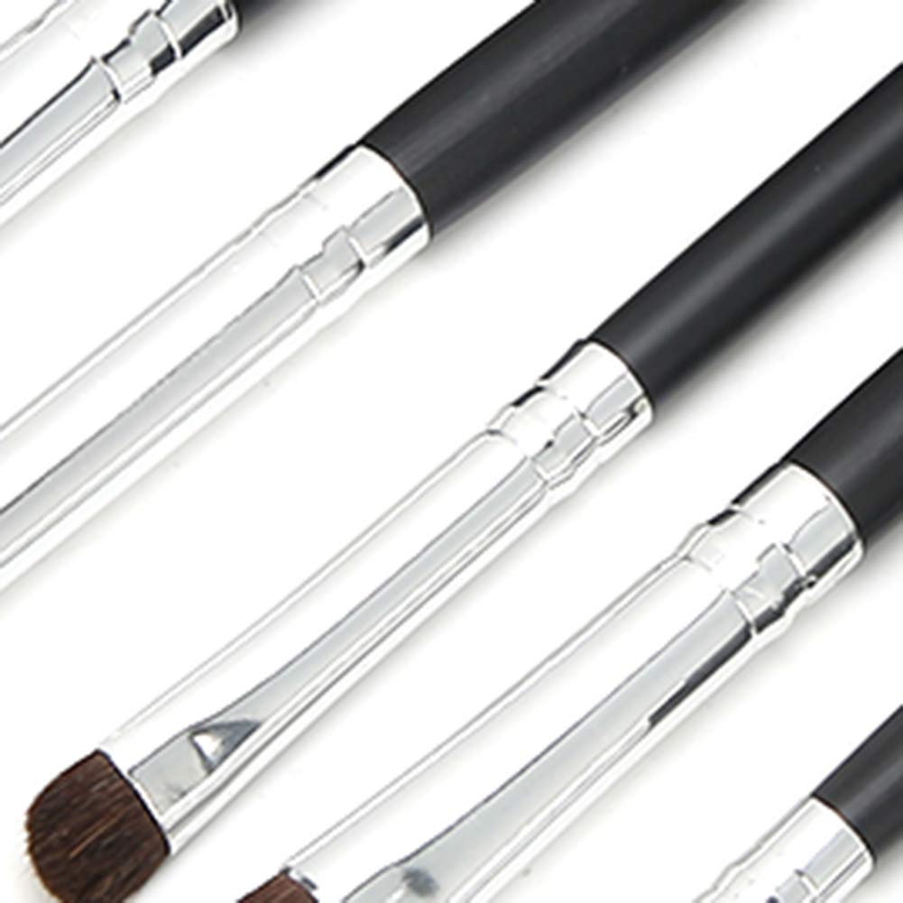 EXCLUZO Soft Blush Brush for Makeup - Easy to Carry Travel Brush, Black & Silver - Perfect for Dress Up, Live Shows & On-the-Go Touch Ups