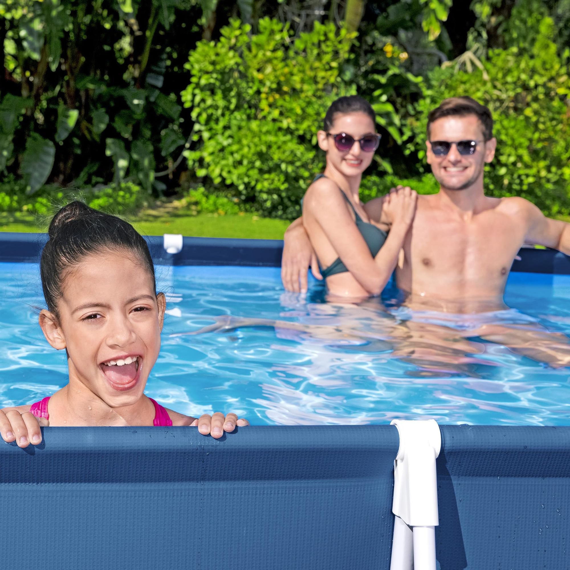 Bestway Steel Pro 13ft x 32in Rectangular Above Ground Outdoor Pool - Heavy Duty Steel Frame, 1,506 Gallon Capacity, Durable Vinyl Liner, Blue - Perfect for Backyard Swimming, Family Fun, and Summer Relaxation