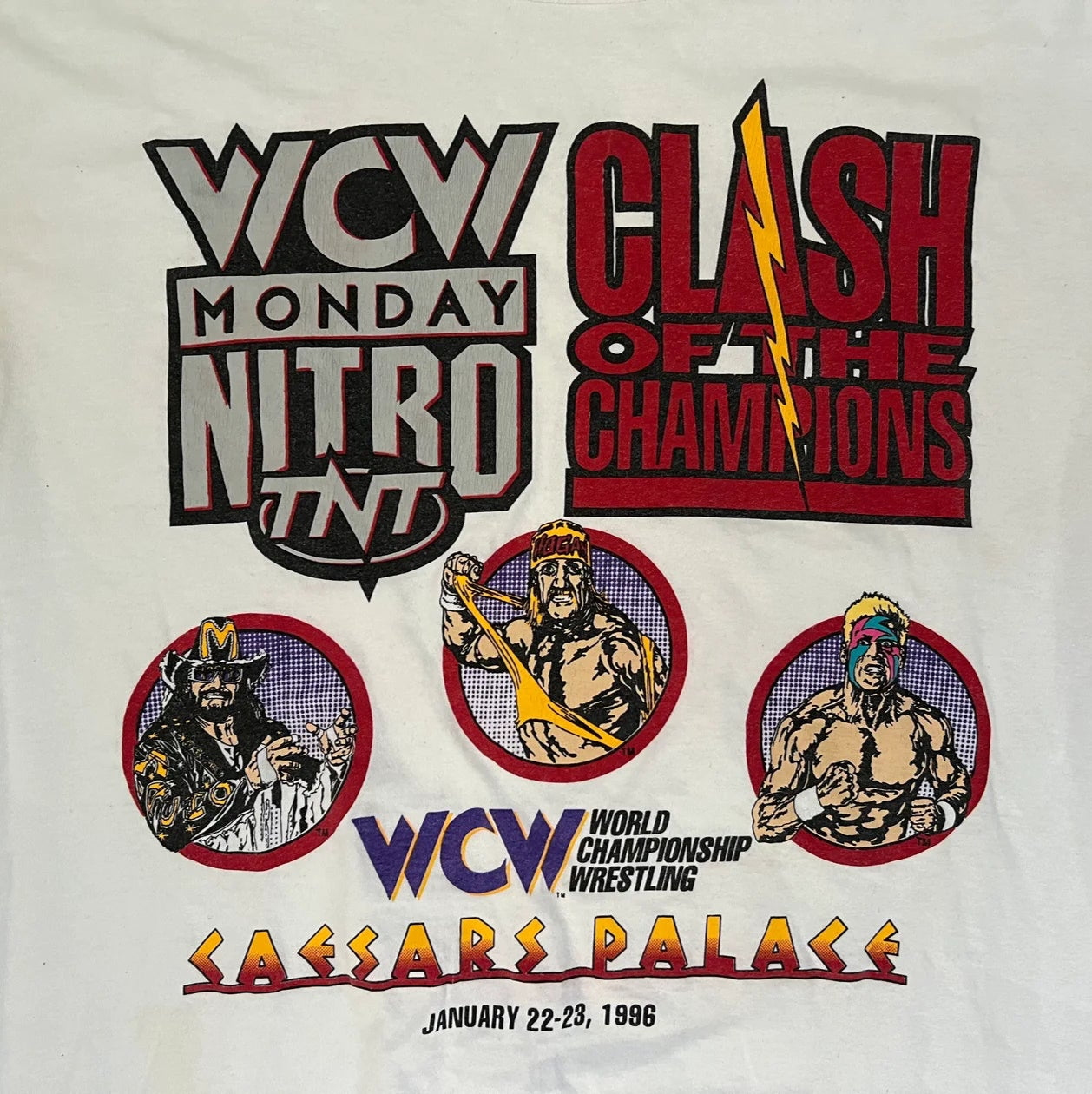1996 WCW Clash of Champions Vintage Wrestling T-Shirt - Retro Wrestling Fan Apparel for Men & Women - Perfect for Wrestling Events, Cosplay & Nostalgic Fashion