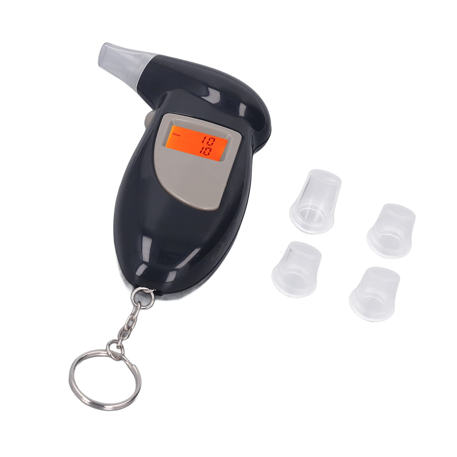 Portable Keychain Breathalyzer - Digital Alcohol Tester with LCD Display, Audible Alert & Backlight for Personal, Professional & Party Use