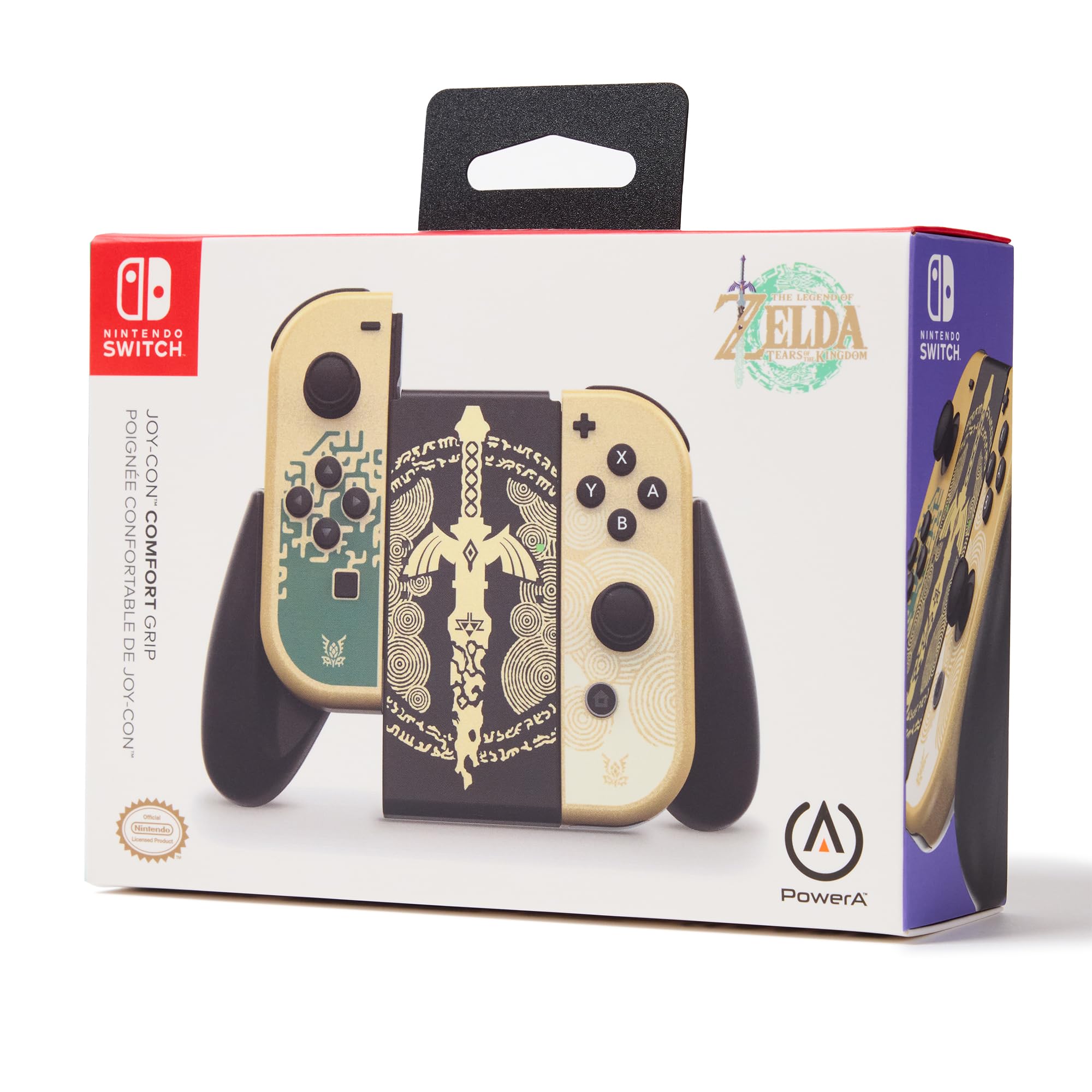 PowerA Joy-Con Comfort Grip for Nintendo Switch - Decayed Master Sword Controller | Ergonomic Gamepad for Nintendo Switch & Switch Lite | Perfect for Gaming Sessions & Travel