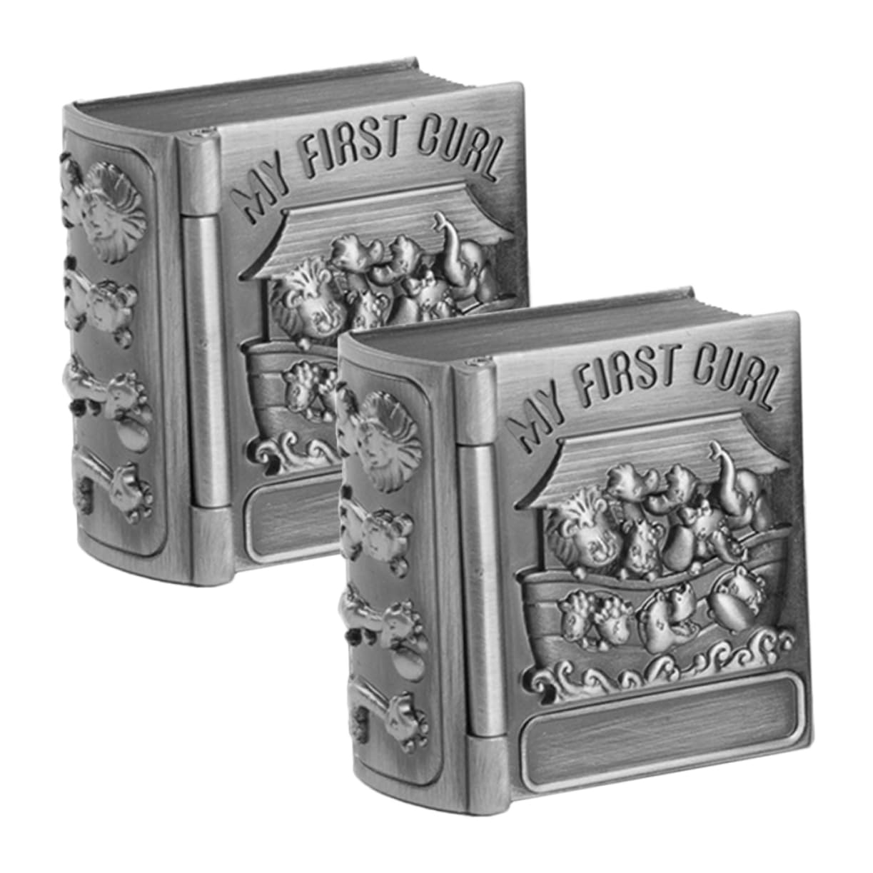 VINTORKY 2-Piece Metal Tooth Storage Box - Deciduous Tooth Organizer Container with Lid, Small Teeth Holder Case for Baby Kids (Perfect for First Tooth Keepsake & Memory Preservation)