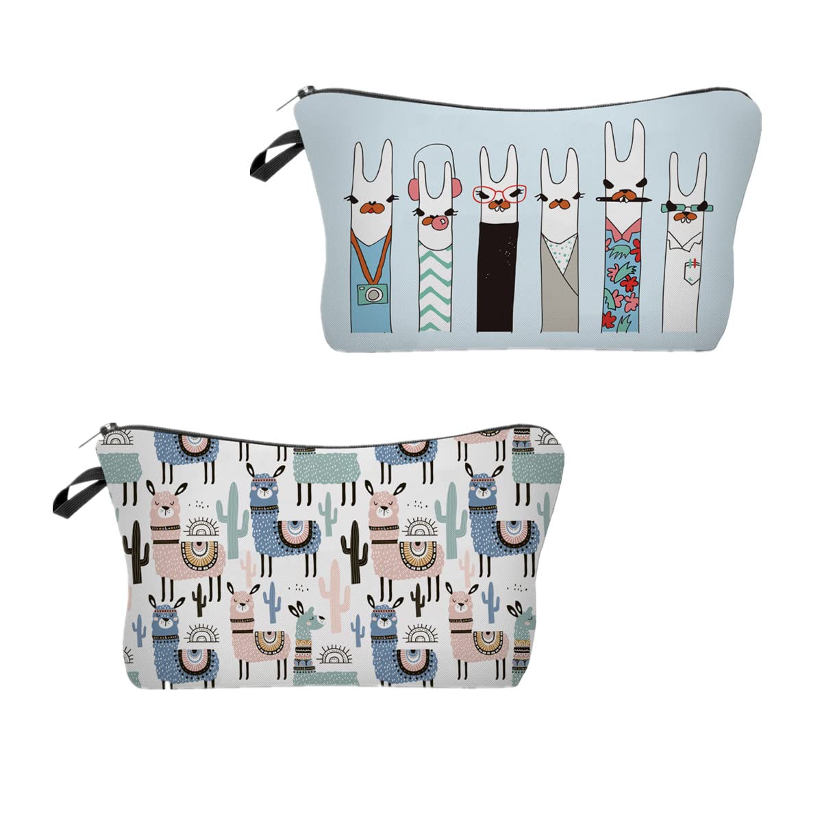 2 Pcs Waterproof Travel Makeup Bag for Women - Portable Cosmetic Organizer for Toiletries & Cosmetics Storage