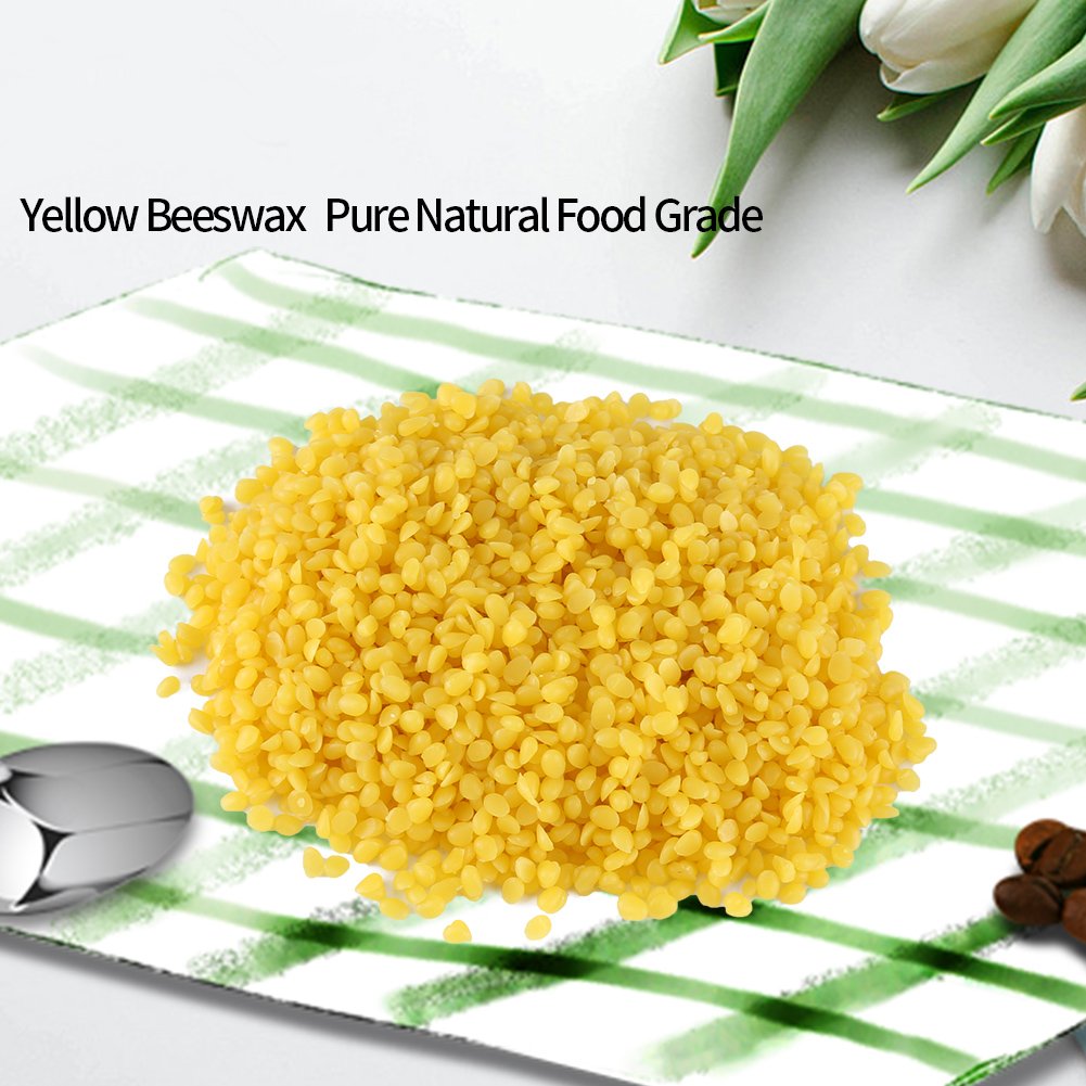 50g Pure Food Grade Beeswax Pellets for DIY Candles, Lip Balm, Soap Making - Natural Cosmetic & Candle Wax Material - Perfect for Homemade Beauty Products, Crafting, and Aromatherapy