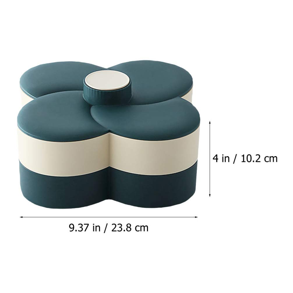 1pc Rotating Candy Box Double Layer Tray - Home Decor Snack Organizer, Multilayer Storage Tray for Holiday Snacks & Food Display - Perfect for Parties, Kitchen Organization & Candy Buffets