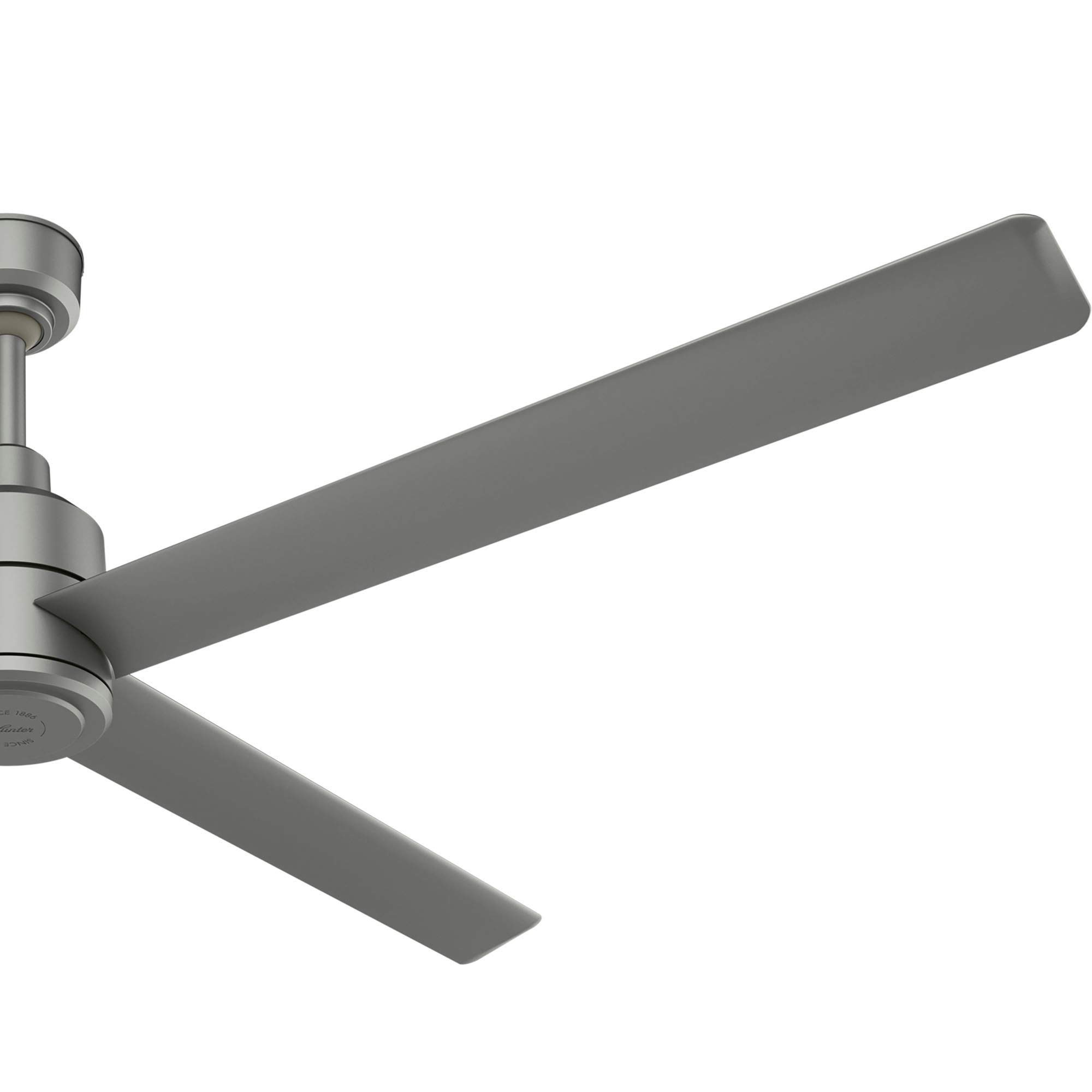 96 Inch Trak Silver Indoor/Outdoor Commercial Ceiling Fan with Wall Control by Hunter Fan Company - Perfect for Restaurants, Warehouses & Large Spaces
