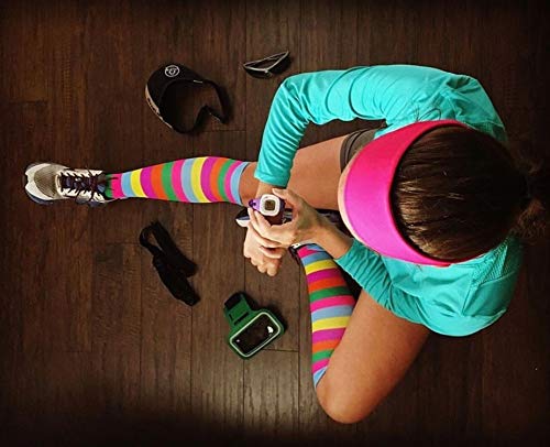 Go2 Compression Socks for Men & Women - 15-20 mmHg Medium Support Stockings for Nurses, Runners & Athletes - Black with White Polka Dots (Medium) - Improve Circulation & Reduce Swelling for Workouts, Travel & Long Shifts