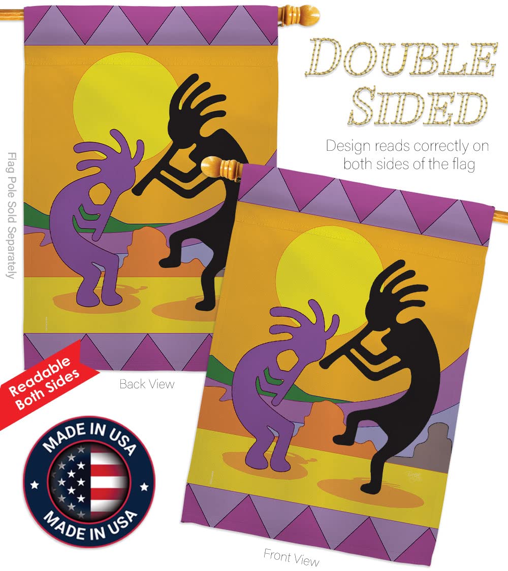 Kokopelli Southwest House Flag Set 28