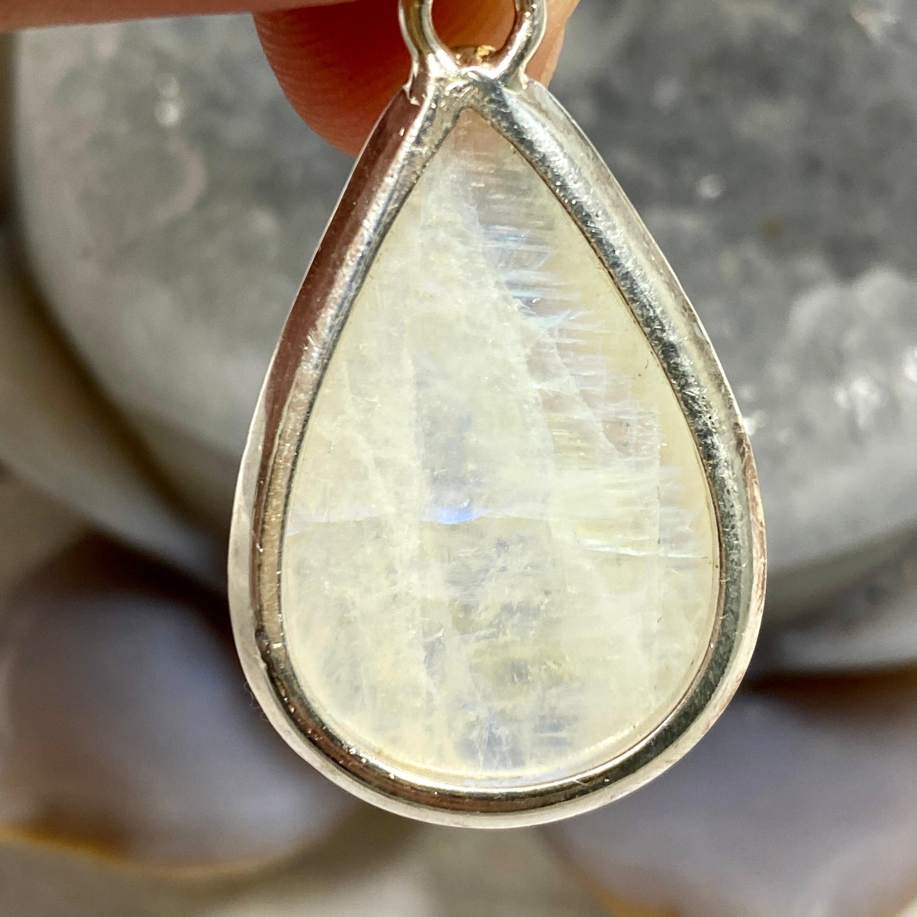 Moonstone Teardrop Pendant Necklace KPGJ2896 - Elegant Gemstone Jewelry for Women, Perfect for Weddings, Parties & Everyday Wear